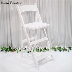 Úti hvítir samanbrjótanlegir háir barstólar